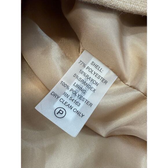 Women's‎ Calvin Klein Tan Blazer and Skirt Set Preppy Light Academia 6P - Picture 5 of 16